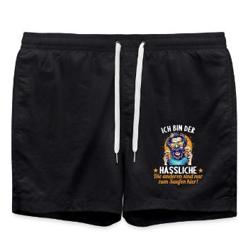 Le moche épouse l’enterrement de vie de garçon - Short de bain - noir - Devant - AI Model Male 185 light (185cm)