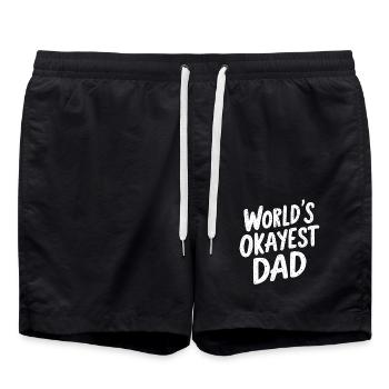 Le meilleur papa le plus correct du monde - Short de bain - noir - Devant - AI Model Male 185 light (185cm)
