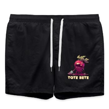 Fourre-tout Halloween à la betterave Fourre-tout à la betterave - Short de bain - noir - Devant - AI Model Male 185 light (185cm)