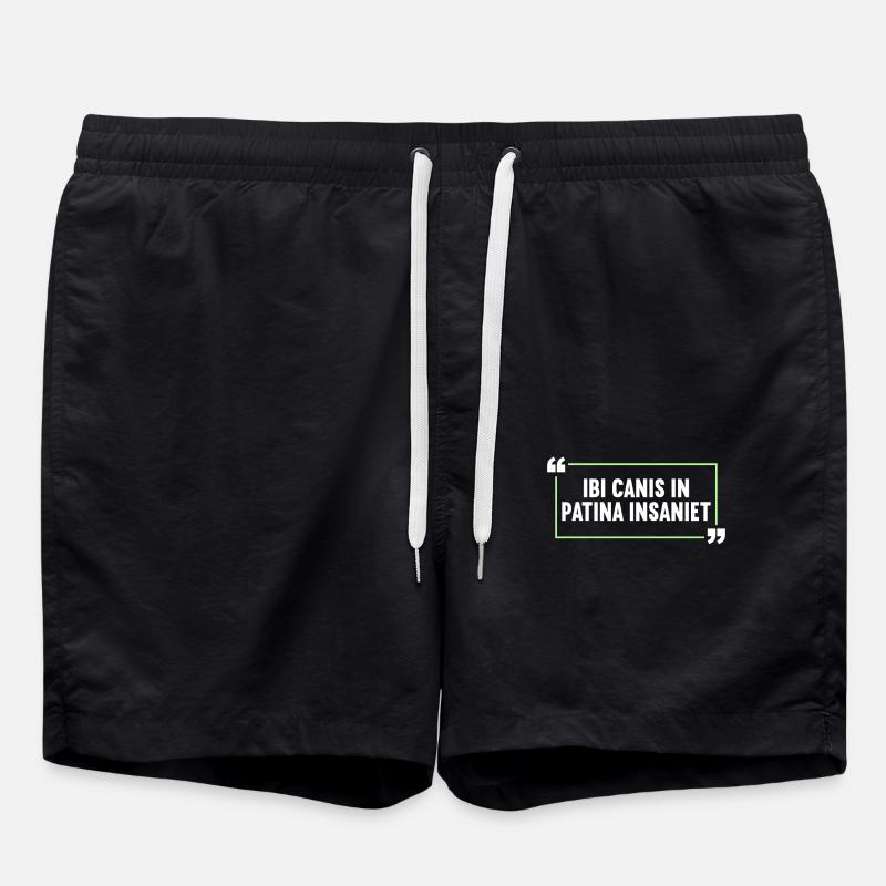 Latin Funny Latin Saying - Swim Trunks - black