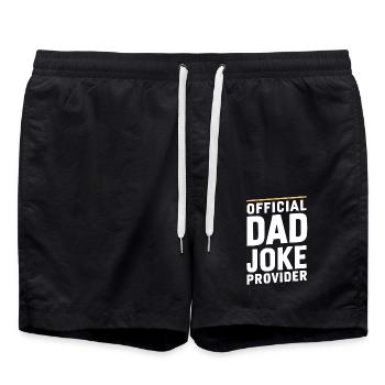 Official Dad Joke Provider - Swim Trunks - black - Front - AI Model Male 185 light (185cm)