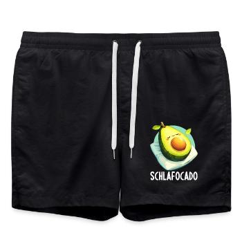 Schlafocado Official Sleep Shirt - Swim Trunks - black - Front - AI Model Male 185 light (185cm)