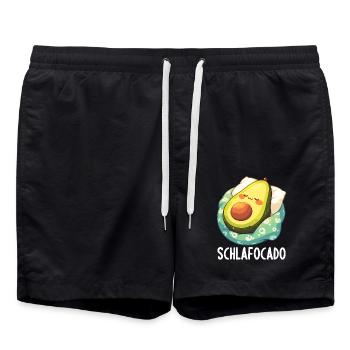Schlafocado Official Sleep Shirt - Swim Trunks - black - Front - AI Model Male 185 light (185cm)