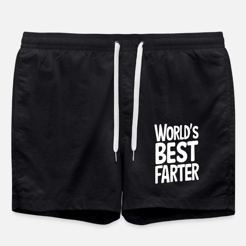 World's Best Father Funny Saying - Swim Trunks - black