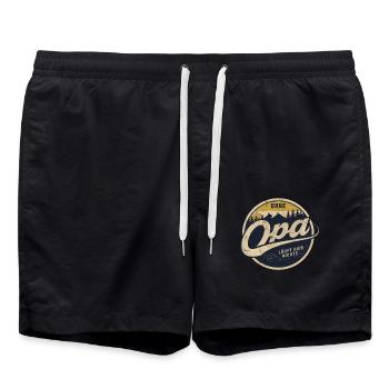 Nothing works here without grandpa - Swim Trunks - black - Front - AI Model Male 185 light (185cm)