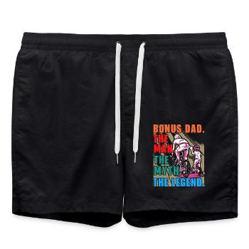 Bonus : Papa l’homme, le mythe, la légende - Short de bain - noir - Devant - AI Model Male 185 light (185cm)