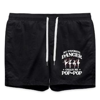 My favorite Dancer calls me Pop-Pop - Swim Trunks - black - Front - AI Model Male 185 light (185cm)