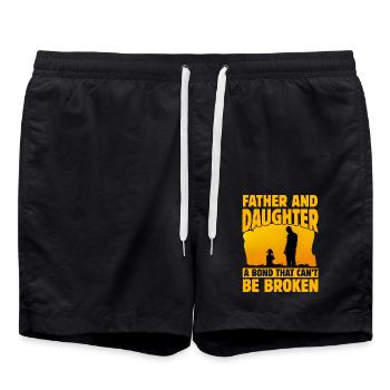 Father and Daughter a bond that can't be broken - Swim Trunks - black - Front - AI Model Male 185 light (185cm)