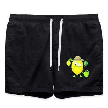 Lemon Lemon Lemon Gardener Farmer Garden - Swim Trunks - black - Front - AI Model Male 185 light (185cm)