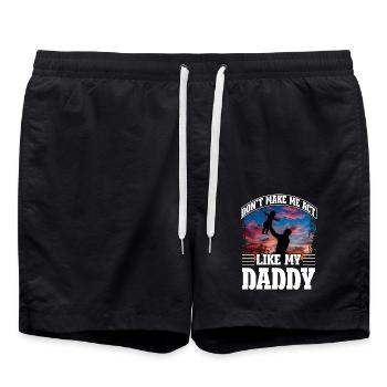 Zwinge mich nicht, mich wie mein Vater zu verhalten - Badeshorts - Schwarz - Vorne - AI Model Male 185 light (185cm)