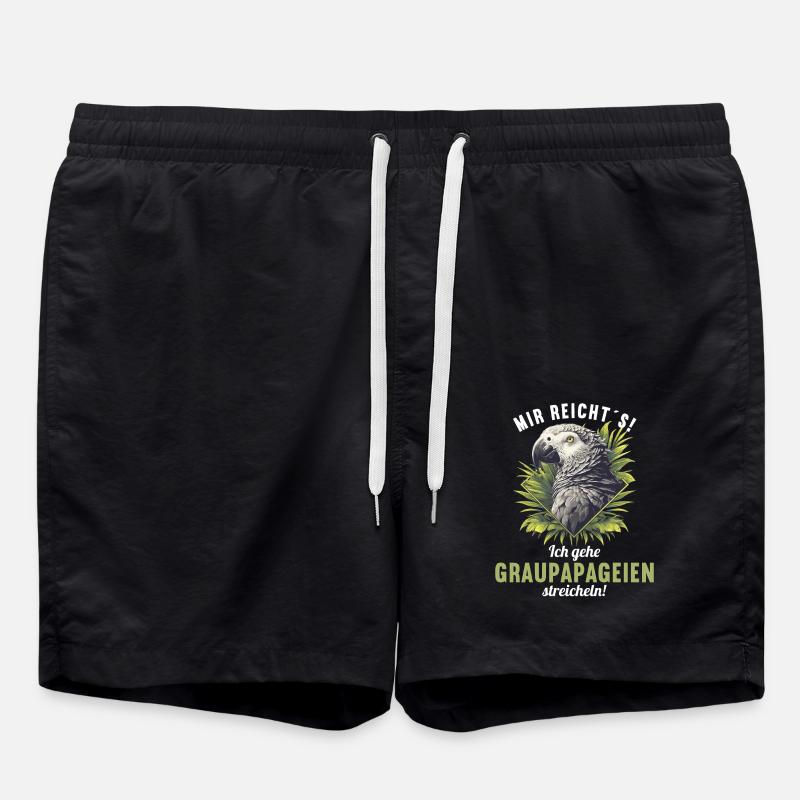 Graupapageien Graupapagei - Badeshorts - Schwarz