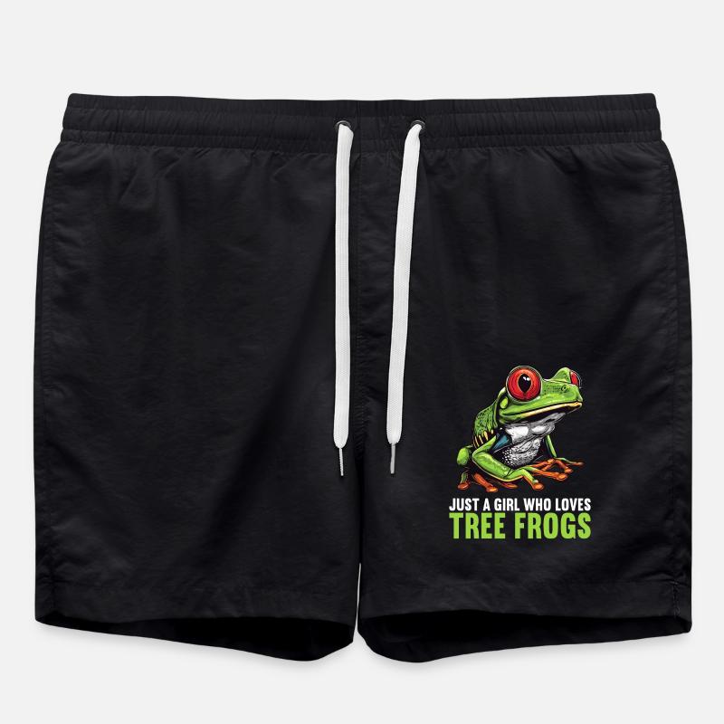 Tree Frog Baumfrösche Baumfrosch - Badeshorts - Schwarz