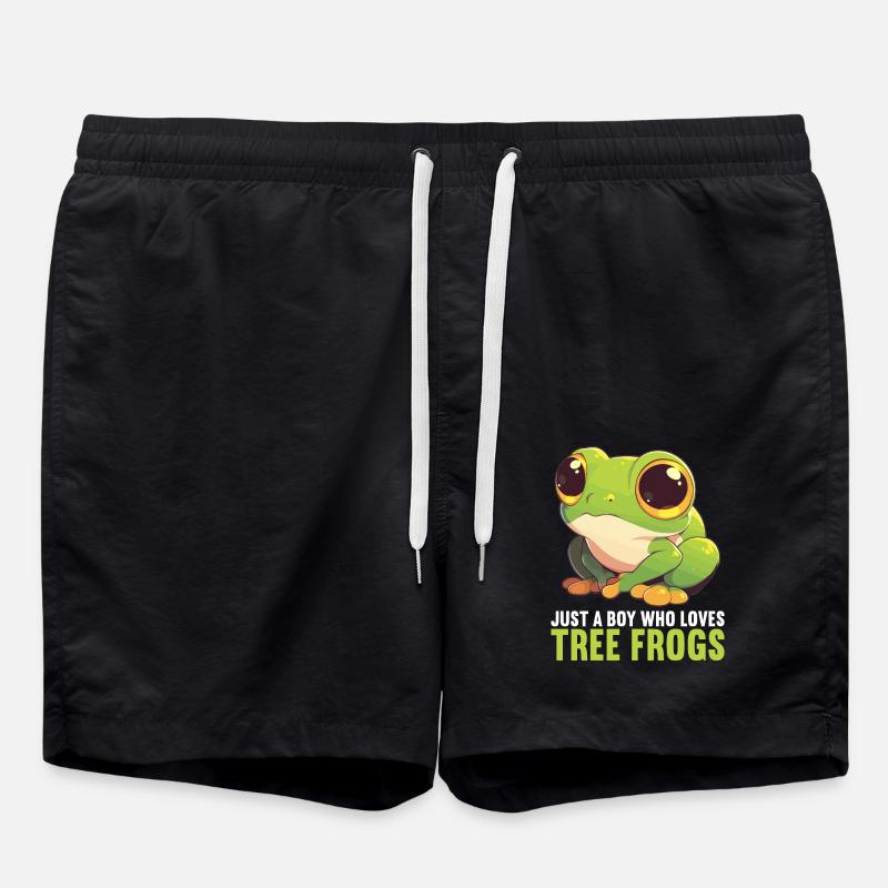 Tree Frog Baumfrösche Baumfrosch - Swim Trunks - black