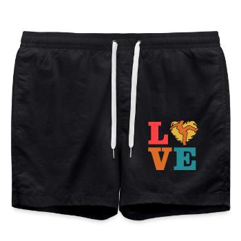 Capoeira Love - Swim Trunks - black - Front - AI Model Male 185 light (185cm)