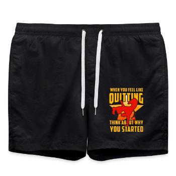 Wenn Sie aufhören möchten, denken Sie darüber nach, warum Sie - Badeshorts - Schwarz - Vorne - AI Model Male 185 light (185cm)