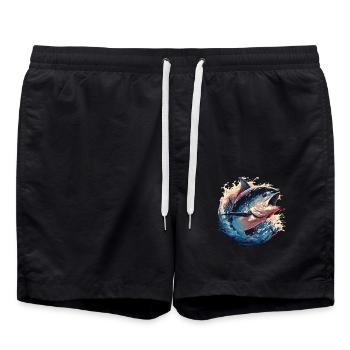 Tuna Thunfische Thunfisch - Badeshorts - Schwarz - Vorne - AI Model Male 185 light (185cm)
