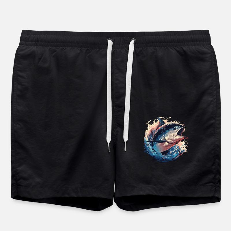 Tuna Thunfische Thunfisch - Swim Trunks - black