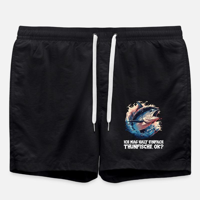 Tuna Thunfische Thunfisch - Swim Trunks - black