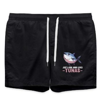 Tuna Thunfische Thunfisch - Badeshorts - Schwarz - Vorne - AI Model Male 185 light (185cm)