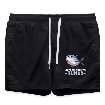 Tuna Thunfische Thunfisch - Badeshorts - Schwarz - Vorne - AI Model Male 185 light (185cm)