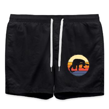 Capoeira - Short de bain - noir - Devant - AI Model Male 185 light (185cm)
