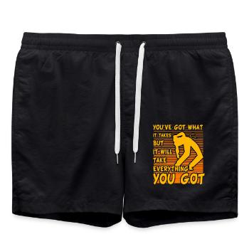 Du hast das Zeug dazu, aber es braucht alles - Badeshorts - Schwarz - Vorne - AI Model Male 185 light (185cm)