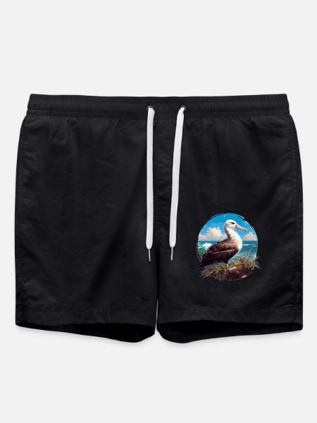 Albatross Albatrosse Albatros - Swim Trunks - black