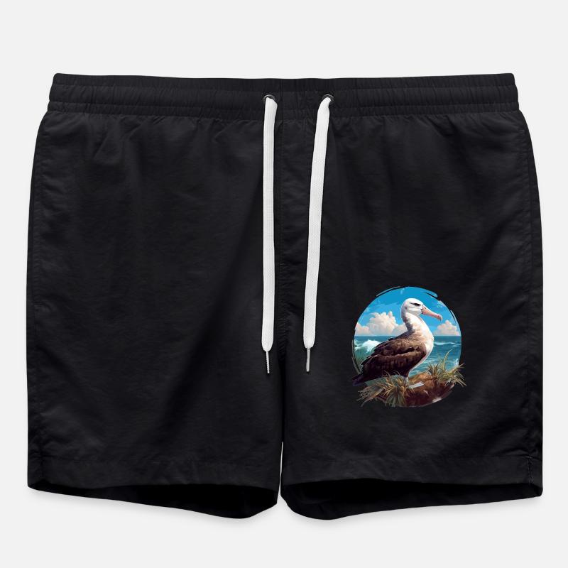 Albatross Albatrosse Albatros - Swim Trunks - black