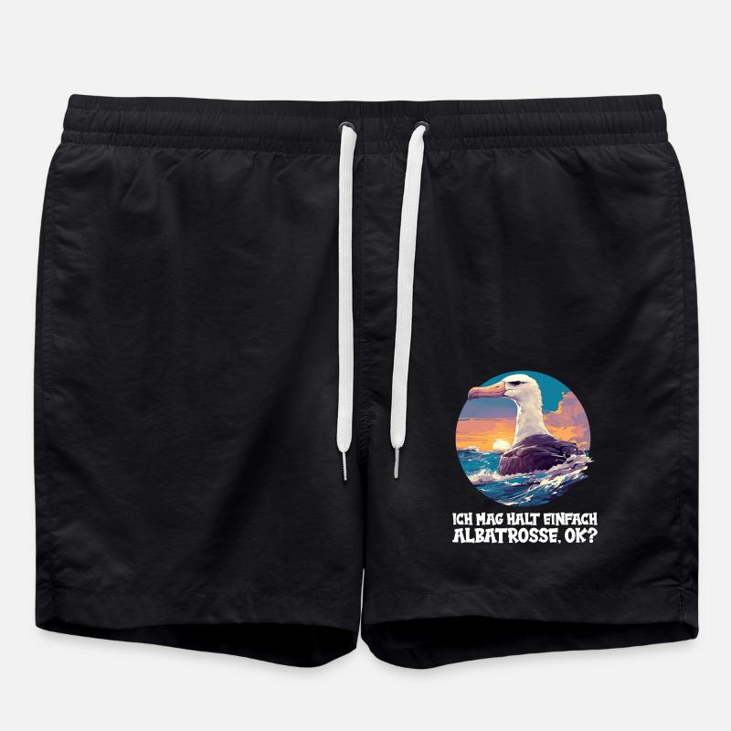 Albatross Albatrosse Albatros - Swim Trunks - black