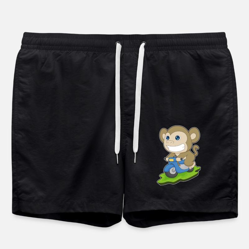Monkey Scooter - Swim Trunks - black