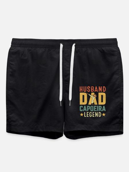 Husband Dad Capoeira Legend - Swim Trunks - black