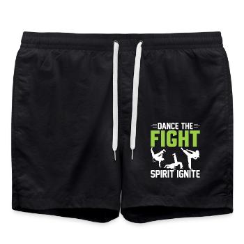 Tanzen Sie den Kampfgeist - Badeshorts - Schwarz - Vorne - AI Model Male 185 light (185cm)