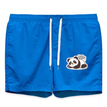 Je déteste les gens du matin Panda paresseux mignon - Short de bain - cobalt blue - Devant