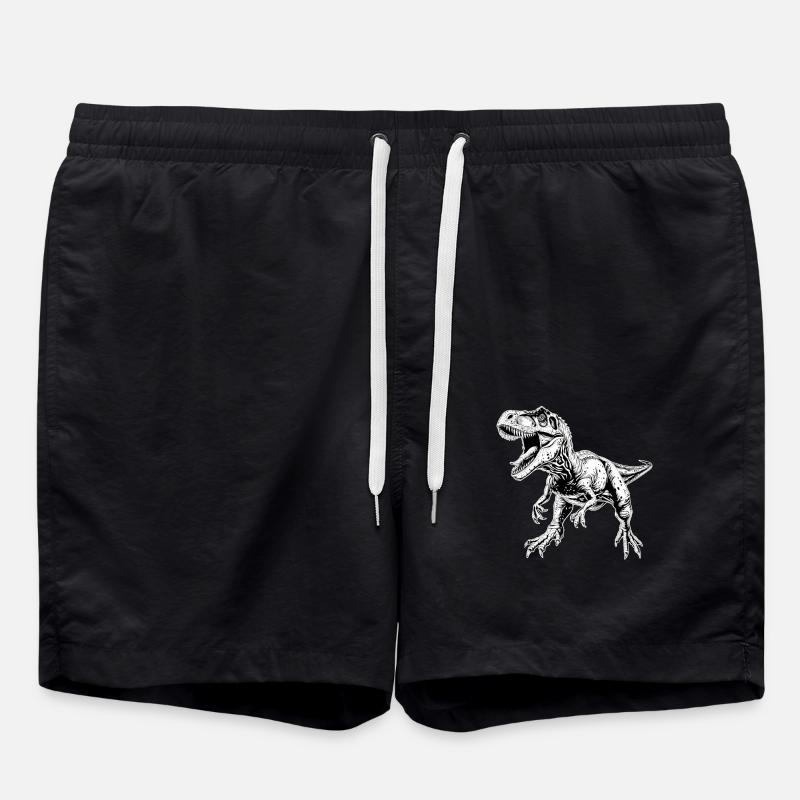Allosaur Allosaurus - Swim Trunks - black