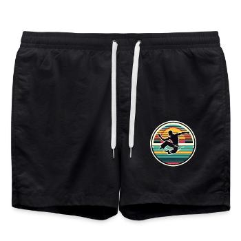 Capoeira - Short de bain - noir - Devant - AI Model Male 185 light (185cm)
