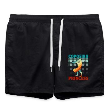 Capoeira Prinzessin - Badeshorts - Schwarz - Vorne - AI Model Male 185 light (185cm)