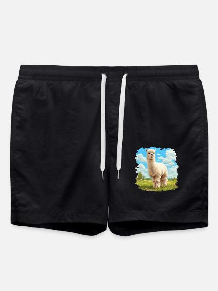 Alpaca Alpacas Alpaca - Swim Trunks - black