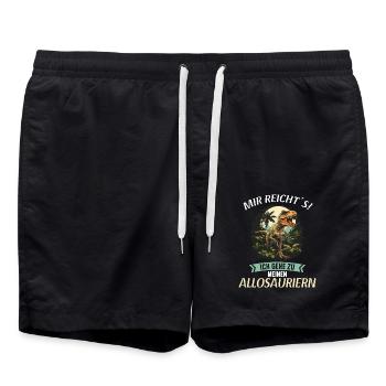 Allosaurier Allosaurus - Badeshorts - Schwarz - Vorne - AI Model Male 185 light (185cm)