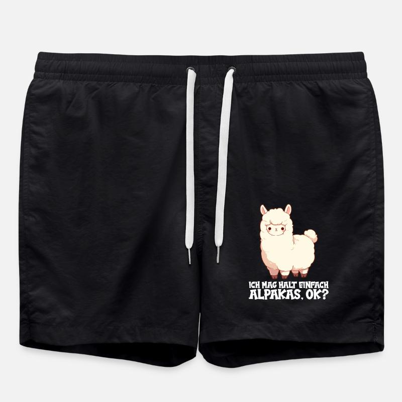 Alpaca Alpacas Alpaca - Swim Trunks - black