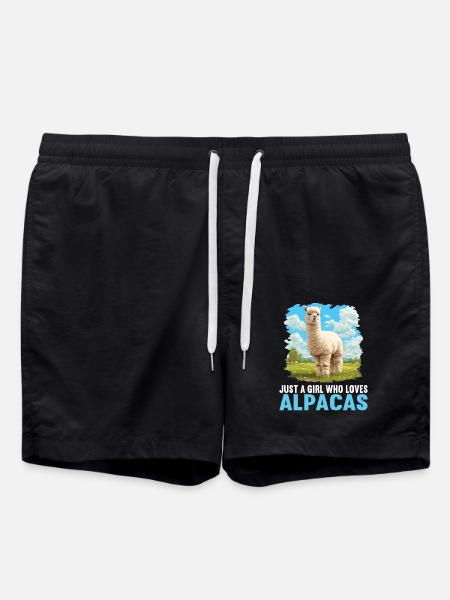 Alpaca Alpacas Alpaca - Swim Trunks - black