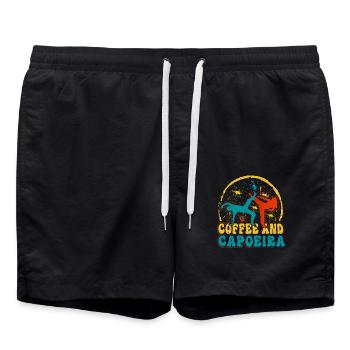 Café et Capoeira - Short de bain - noir - Devant - AI Model Male 185 light (185cm)