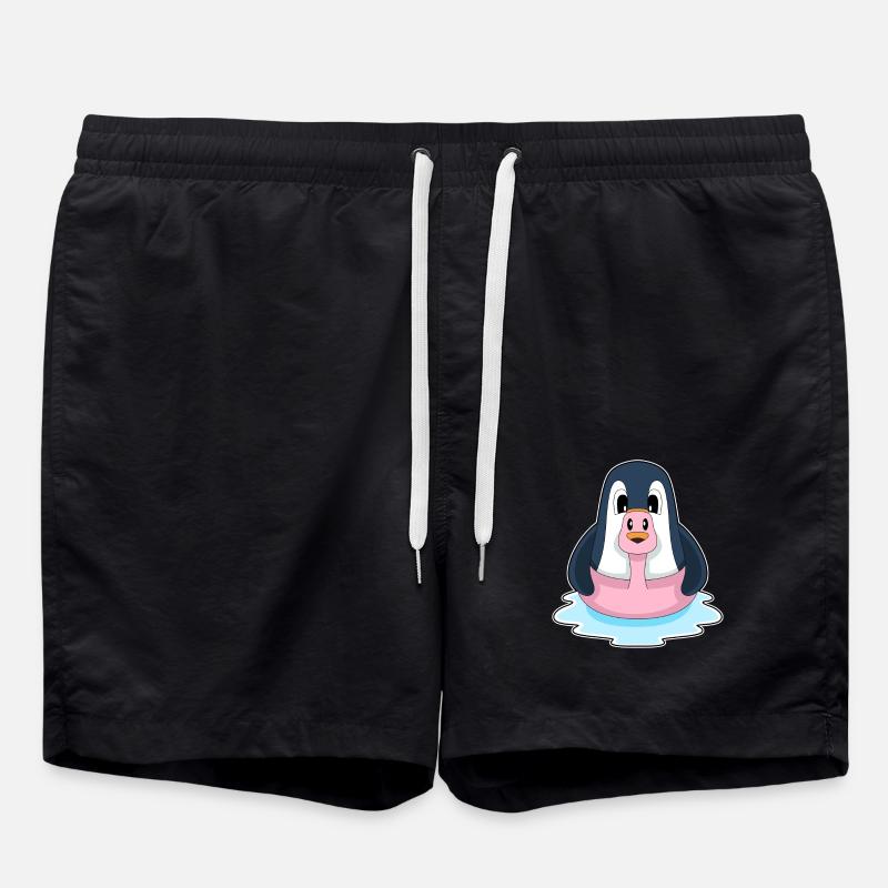 Flamant rose pingouin - Short de bain - noir