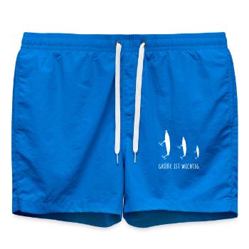 Funny fishing lure size is important - Swim Trunks - cobalt blue - Front