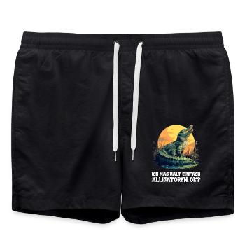 Alligatoren Alligator - Swim Trunks - black - Front - AI Model Male 185 light (185cm)