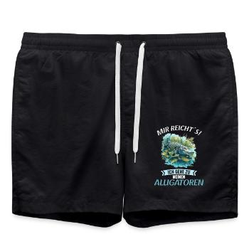 Alligatoren Alligator - Swim Trunks - black - Front - AI Model Male 185 light (185cm)