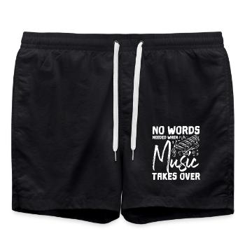 No words needed when music takes over xylophone - Swim Trunks - black - Front - AI Model Male 185 light (185cm)