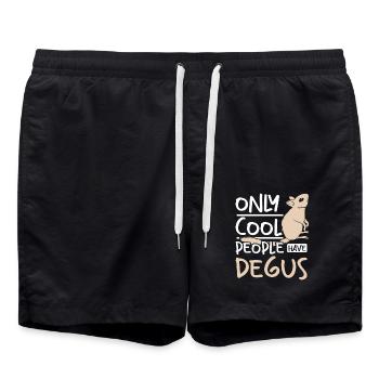 Only cool people have degus - Badeshorts - Schwarz - Vorne - AI Model Male 185 light (185cm)