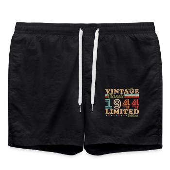 1944 Vintage Retro Birthday Gift - Swim Trunks - black - Front - AI Model Male 185 light (185cm)