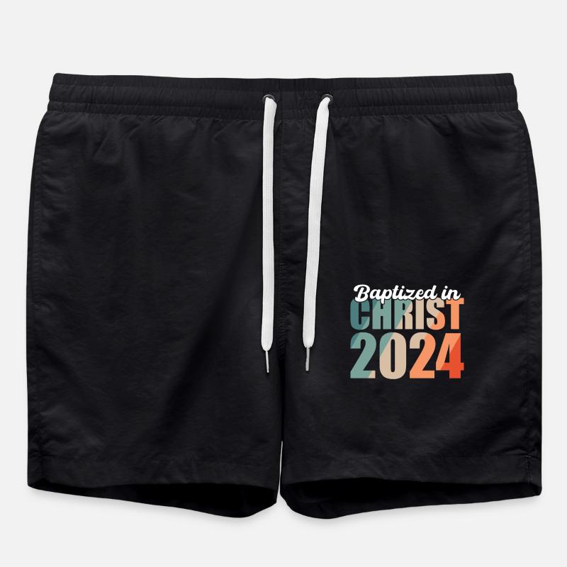 Baptized In Christ 2024 - Swim Trunks - black