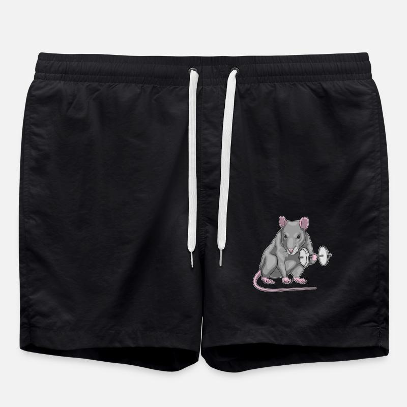 Rat Bodybuilding Dumbbell - Swim Trunks - black